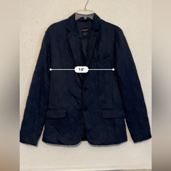 Art of Rhetoric navy blue quilted puff blazer, size small - Picture 4 of 9